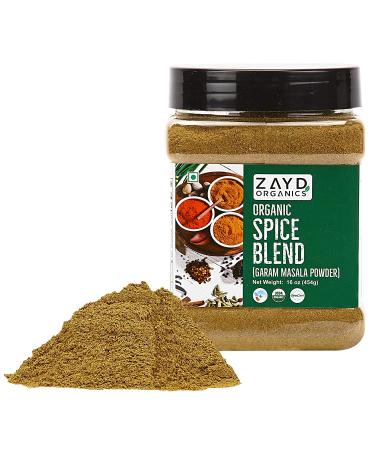 Zayd Organics Garam Masala Powder 16oz - USDA Organic Indian 11-Spice Blend - Buy Online on GoSupps.com