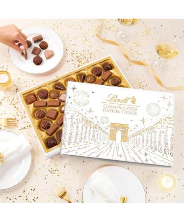 Lindt - Bo te CHAMPS- LYS ES dition toil e - Assortiment de Chocolats au Lait Noirs et Blancs - Pralin s Croustillants et Onctueux - Id al pour No l 465g - Buy Online on GoSupps.com