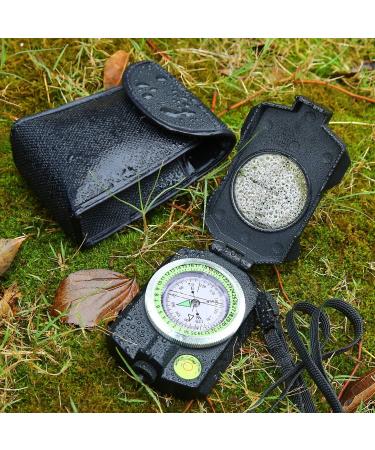 Compass  Sportneer Compass Survival Compass Hiking Military Compass with Inclinometer Waterproof Lensatic Compass Magnetic Compass Boy Scout Compass for Hiking Camping Hunting with Carry Bag - Buy Online on GoSupps.com