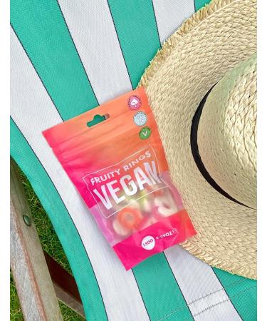 Vegan Sweets Mixed Flavoured Tropical Fruity Rings Pouch 150g - Buy Online on GoSupps.com