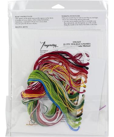 Cross Stitch Xmas Happy Holiday Gnomes by M & R Technologies - 14 Count - Buy Online on GoSupps.com