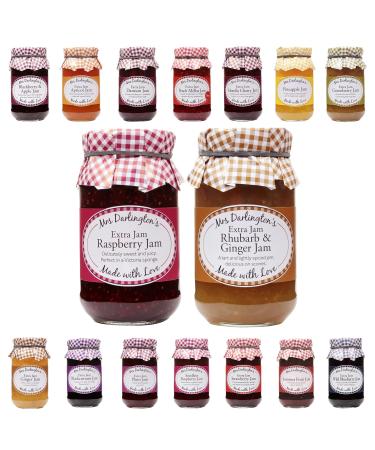 Mrs Darlington's Jam Pick N Mix - Create Custom Jam Combo with 15+ Flavours | Apricot Jam Blackberry & Apple Jam Blueberry Jam Damson Jam | 3 Pack - Perfect Jam Gift Set for Jam Lovers