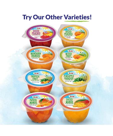 Dole Fruit Bowls Diced Peaches in Strawberry Gel - 4.3oz (36 Cups) | Gluten Free Healthy Snack - Buy Online on GoSupps.com