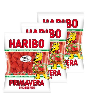 Haribo Primavera Fraises lot de 3 sachets bonbons g lifi s en sachet