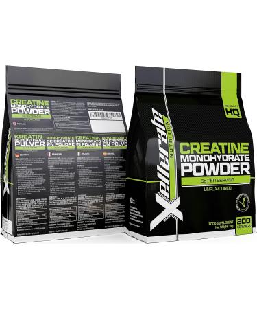 Xellerate Nutrition Creatine Monohydrate Powder 1kg - 200 Servings Sports Vegan - Made in UK, Pure & Unflavoured - Buy Online on GoSupps.com