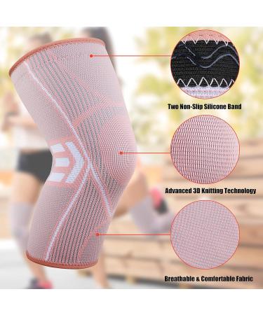 KGONE 2 Pack Knee Support Brace for Women Compression Knee Sleeve for Arthritis Joint Pain Pain Relief Meniscus Tear Injury Recovery Fitness Running Work Out Gym Hiking Sports XL - Buy Online on GoSupps.com