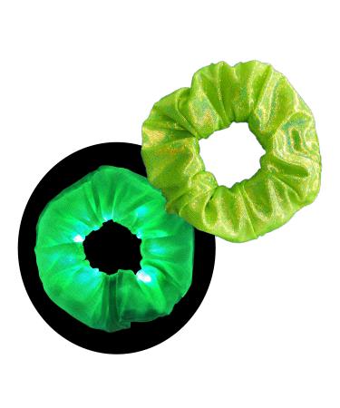 Light Up LED Scrunchie Green (1 pc)