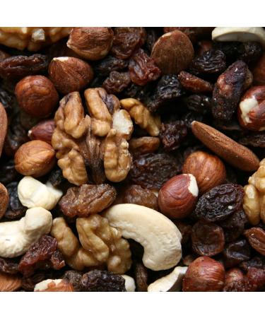 Fruit & Nut Mix 750g Nuts and Raisins. Resealable Bag. Walnut Hazelnut Almond Cashew Brazil nut Blanched Peanut Flame Raisin Gold Raisin. Perfect on the go or Breakfast Topper - Buy Online on GoSupps.com