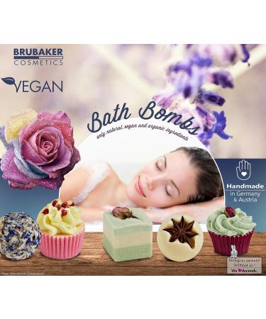 BRUBAKER 6 Handmade Merry Christmas Spa Bath Bombs - Natural Vegan Organic Shea Butter, Cocoa Butter, Olive Oil - Moisturizing Truffles for Dry Skin - Buy Online on GoSupps.com