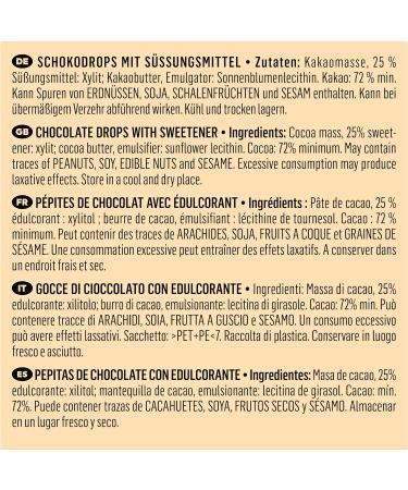 KoRo Chocolate Drops with Xylitol 1 kg - Vegan Dark Chocolate - No Added Sugar - Perfect for Baking & Toppings - Shop Internationally - Buy Online on GoSupps.com