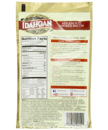 Idahoan Mashed Potatoes Applewood Smoked Bacon 4 Ounce (Pack of 12) - Buy Online on GoSupps.com