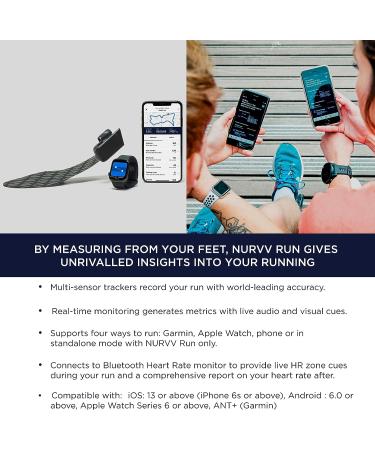 NURVV Run Smart Insoles | GPS Fitness Tracker & Coaching App for Men & Women - Medium - Buy Online on GoSupps.com