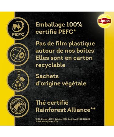 Lipton Th Noir P che de Gr ce et mangue 20 Sachets Pyramid  - Buy Online on GoSupps.com