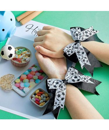 Soccer Ball Hair Bows Set - 20pcs Elastic Hair Ties for Girls & Women | Sports Hair Accessories for Player, School Team, Birthday & Holidays - Buy Online on GoSupps.com