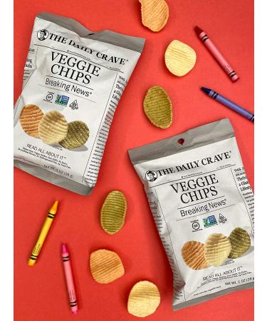 The Daily Crave Veggie Chips 1 oz (Pack of 24) - Kosher, Crunchy, Vegan Veggie Crisps - Buy Online on GoSupps.com