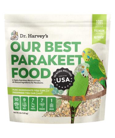 Dr. Harvey's Our Best Parakeet Food, All Natural Daily Food for Budgies and Parakeets 4 Pound (Pack of 1)