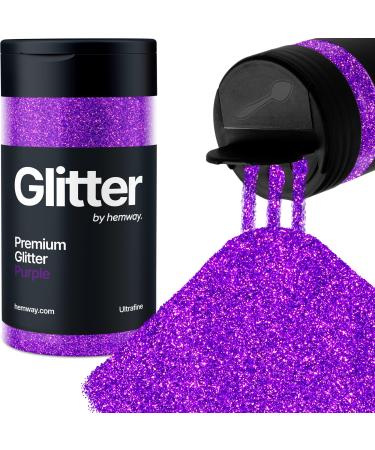 Hemway purple glitter ultrafine 130g/4.6oz powder metallic resin crafts glitter flake flake sequins for epoxy cups hair face body eye nail art firm