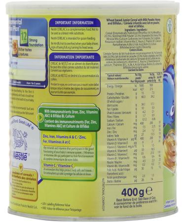 Nestle Cerelac Stage 4 Honey & Wheat with Milk 400g | For Infants 12+ Months - Buy Online on GoSupps.com
