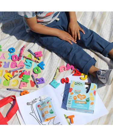 GoGo squeeZ Happy TummieZ Organic Apple Mango Pineapple Banana - 24 Pack Kids Snacks, Gluten Free, Vegan, Prebiotic Fiber - Buy Online on GoSupps.com