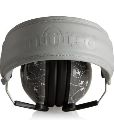 Designer Muted Hearing Protection for Kids - Adjustable Ear Muffs from Toddler to Teen, Aero Gray - Buy Online on GoSupps.com
