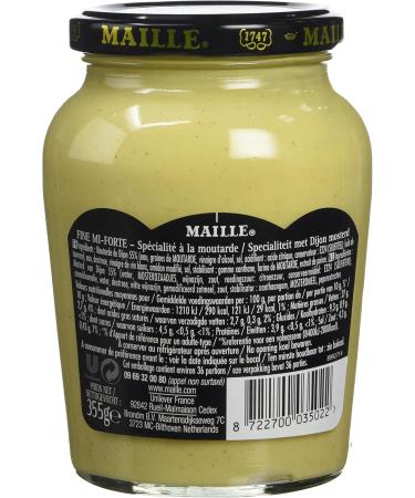 MAILLE Specialty Mustard Fine Medium Strong Jar 355g - Set of 4 (Packaging May Vary) - Buy Online on GoSupps.com