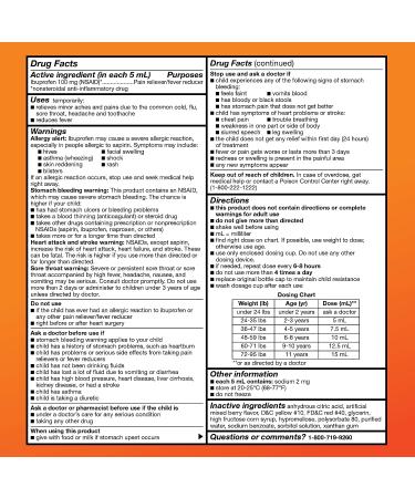 Amazon Basic Care Children's Ibuprofen 100mg Berry - 4 Fl Oz (Pack of 1) - Buy Online on GoSupps.com