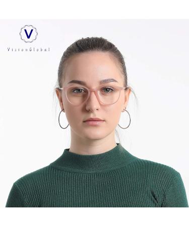Buy Vision Global Blue Light Blocker Glasses for Women - Stylish Square/Oval Frame Anti-Eye Load Glare-Free (Dinah Rosa C4) - International Shipping Available - Buy Online on GoSupps.com