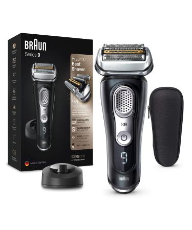 Braunn Series 9 9340s + Electric Shaver with 20% Longer Battery Life Charging Station Wet&Dry Electric Shaver Men's Precision Trimmer Black