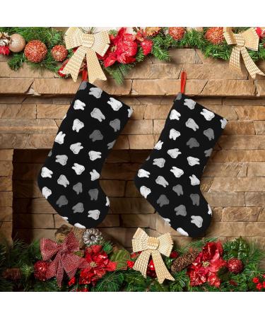 Dental Dentist Winter Festival Fashion Tube Stocking Christmas Fireplace Decor Sock 18"x11" - Buy Online on GoSupps.com