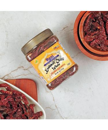 Rani Kashmiri Chilli Whole Stemless 5oz PET Jar - Low Heat, Natural & Salt-Free | Vegan | NON-GMO | Kosher - Indian Origin (141g) - Buy Online on GoSupps.com