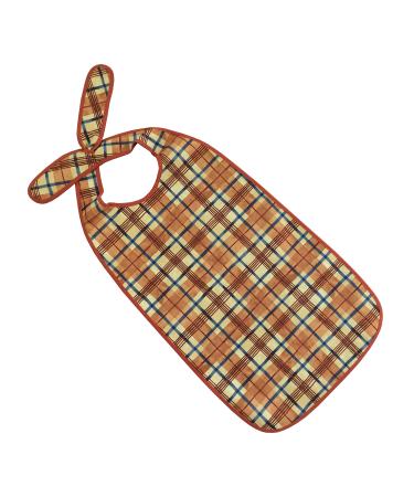 PFLEGE POINT clothing protector/dining apron for adults with snap fastener waterproof terra