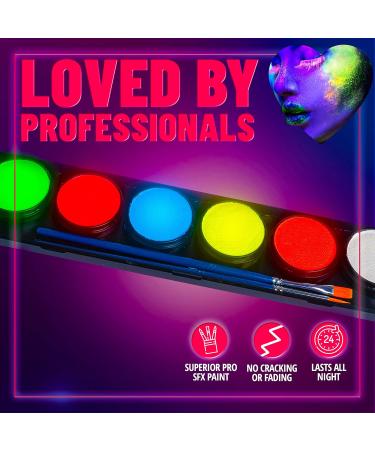 Buy Neon UV Light Makeup Palette - 6x10g Professional Black Light Set for Body & Face Paint | SFX-MAMKE Blue Squid - Buy Online on GoSupps.com