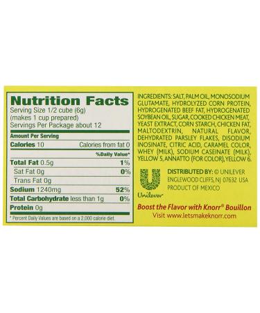 Knorr Cube Bouillon Chicken - 6 Extra Large Cubes, 2.5 oz (Pack of 1) - Buy Online on GoSupps.com