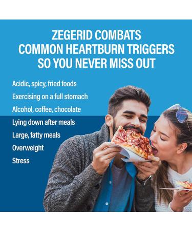 Zegerid OTC 24 Hour Heartburn Relief Capsules - 42 Count Pack | Proton Pump Inhibitor with Omeprazole and Sodium Bicarbonate - Buy Online on GoSupps.com