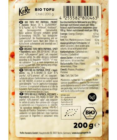 Buy KoRo Organic Tofu Chili 200g | Spicy Vegan Protein - Organic Quality International Shipping - Buy Online on GoSupps.com