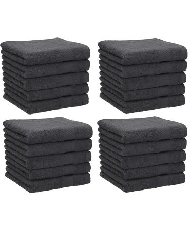 Betz 20 Piece Face Cloth Set Neapel 100% Cotton 20 Face Cloths Size 30 x 30 cm color anthracite