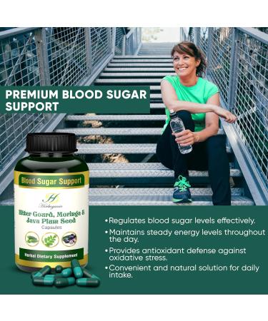 HERBOGANIC Bitter Gourd Moringa and Java Plum Seed Capsules | 500mg |All Natural Detoxification | 60 Capsules - Buy Online on GoSupps.com