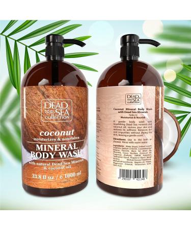 Dead Sea Collection Coconut Body Wash for Women and Men - 2 Pack (67.6 fl. oz) - Nourishing Cleanser with Natural Minerals and Vitamins - Buy Online on GoSupps.com