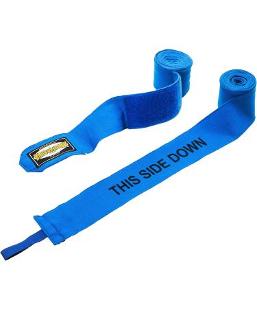 BAD Company Boxing Bands | Elastic Wrist Bandages with Velcro Fastener & Thumb Loop | Available in Multiple Colors & Lengths - 4.5m Blue - Buy Online on GoSupps.com