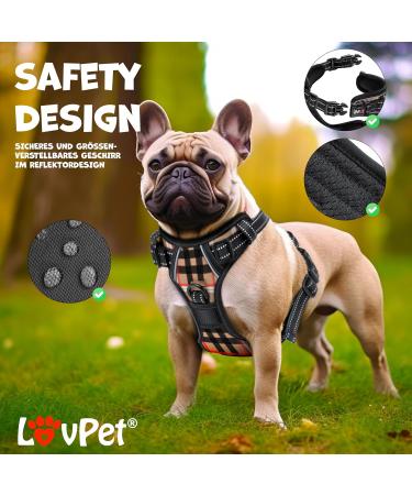 Lovpet No-Pull Dog Harness for Large Dogs | Breathable & Soft | Adjustable Reflective Design | Includes Bag Rolls | Beige - Buy Online on GoSupps.com