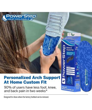 Powerstep Archmolds Heat Moldable Orthotic Insoles for Maximum Cushioning - Blue, Men 8-8.5, Women 9.5-10 US - Buy Online on GoSupps.com