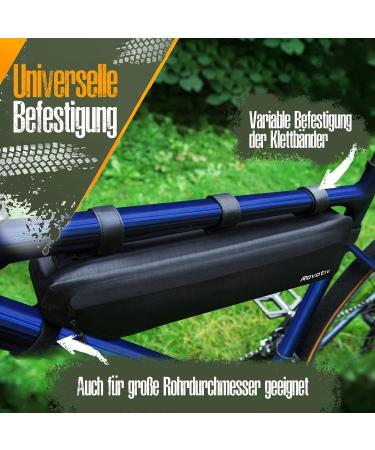 Rovativ Bikepacking Frame Bag 3L - 100% Waterproof Large Frame Bag for Gravel Road & MTB - 42cm Long - Buy Online on GoSupps.com