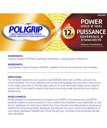 Polident Daily Denture Cleaner 4 in 1 Cleaning System Stain and Plaque Remover Triple Mint Fresh 96 Tablets (Packaging May Vary) & POLIGRIP Power Hold + Seal Beauty + Power Hold + Seal - Buy Online on GoSupps.com