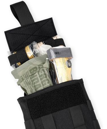 Rhino Rescue IFAK Trauma Kit - Black Molle Emergency First Aid Pouch for Tactical Military Camping & Everyday Carry - Buy Online on GoSupps.com