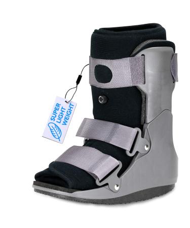ExoArmor Superlight Walking Boot for Sprained Ankle, Foot Brace for Injured Foot, Stress Fracture, Broken Foot or Plantar Fasciitis. Air Liner. Short (Medium) Medium (Pack of 1)