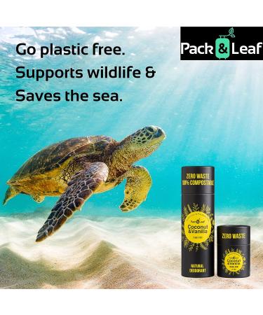 Coconut Vanilla Natural Deodorant Stick Set | Aluminum-Free, Vegan, Eco-Friendly | Women & Men | Full & Travel Size | Zero Waste | Cruelty-Free (3.7oz) - Buy Online on GoSupps.com