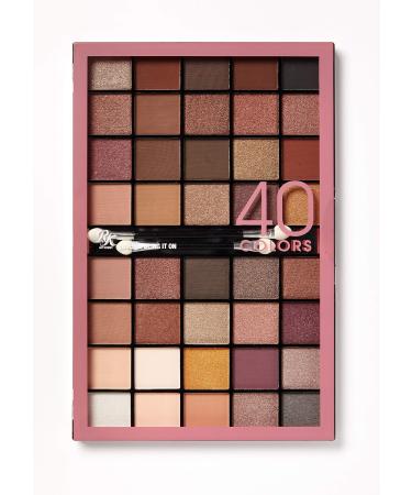 Ruby Kisses Eye Shadow Palette 40 Shadows Eye Makeup for Spring (Bling It On) 1 PACK Bling It On