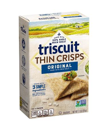 Triscuit Thin Crisps Original Whole Grain Wheat Crackers - 6 Pack of 7.1 Ounce Boxes - Buy Online on GoSupps.com