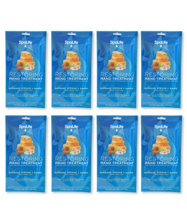 Spa Life Restoring Miraculous Moisturizing Hand Gloves (Oatmeal + Almond+Honey Pack of 8)