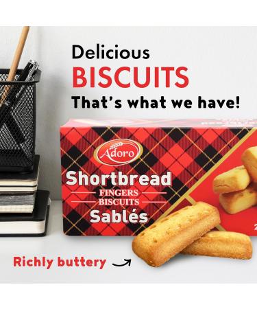 Shortbread Cookies (272g) Rich and Delicious Cookie Butter Fingers | Premium Quality Grocery Food | Ideal School Snacks for Kids | Indulge in the Taste of Adoro Groceries - Buy Online on GoSupps.com